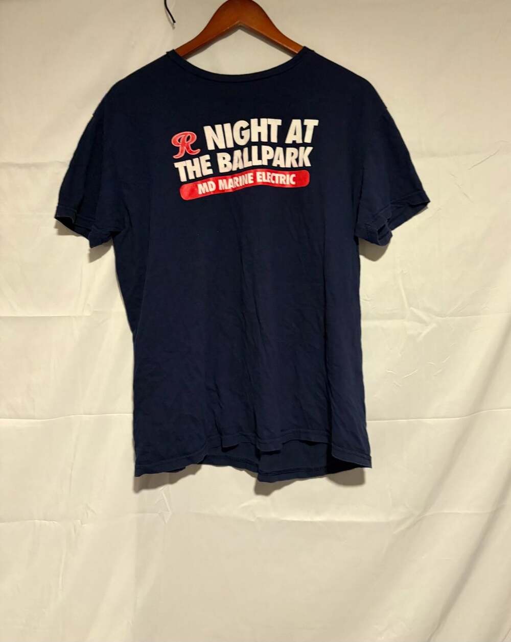 Softstyle Night at the Ballpark MD Marine Electric Navy Blue T-Shirt Size Large